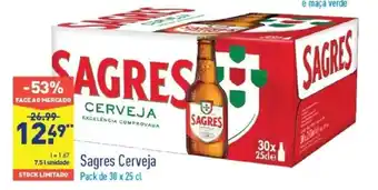 ALDI Sagres Cerveja 7,5L promoção