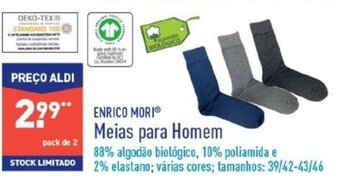 ALDI ENrico Mori Meias para Homem 39/42-43/46 promoção