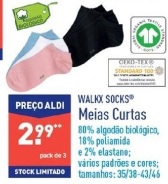 ALDI Walkx Socks Meias Curtas 35/38-43/46 promoção