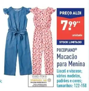 ALDI Pocopiano Macacão para Menina 122-158 promoção