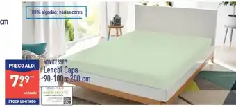 ALDI Novitesse Lençol Capa 90-100x200cm promoção