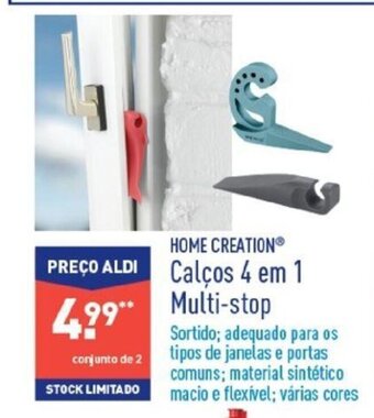 ALDI Home Creation Calços 4 em 1 Multi-Stop promoção