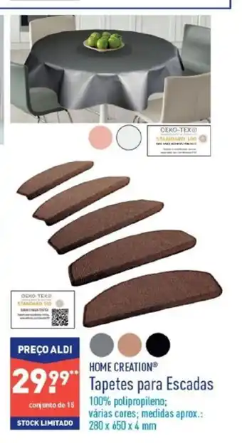 ALDI Home Ceration Tapetes para Escadas 280x650x4mm promoção