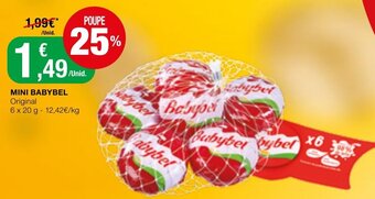 Intermarché Mini Babybel Original 6x20g promoção