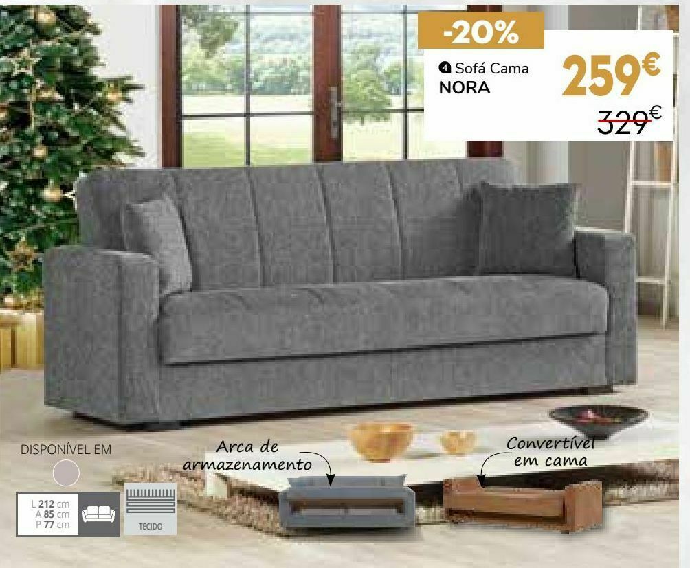 Promoção Sofá cama nora em Conforama
