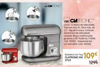 Batedeira com taca clatronic km