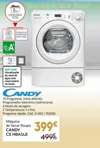 Conforama Maquina de secar roupa candy promoção
