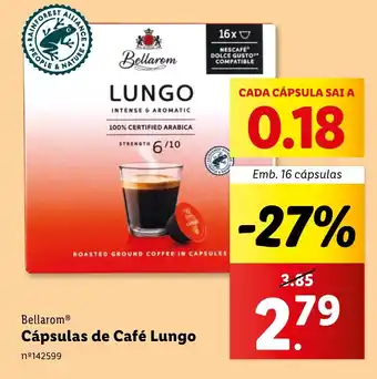 Lidl Bellarom Cápsulas de Café Lungo promoção