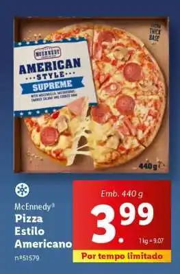 Lidl McEnnedy Pizza Estilo Americano promoção