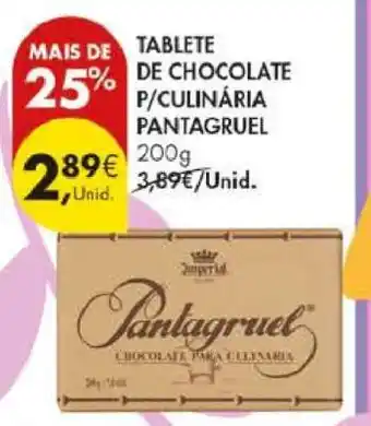 Pingo Doce Tablete de Chocolate P/Culinária Pantagruel promoção