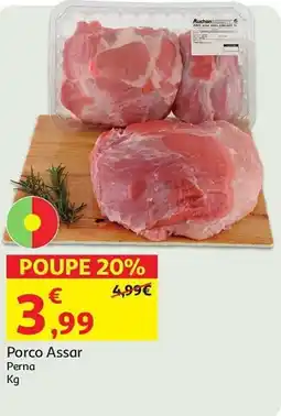 Auchan Porco Assar Perna promoção