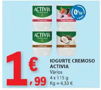 E.Leclerc Iogurte Cremoso Activia promoção