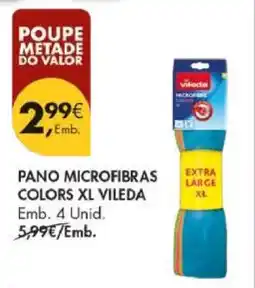 Pingo Doce Pano Microfibras Colors XL Vileda promoção