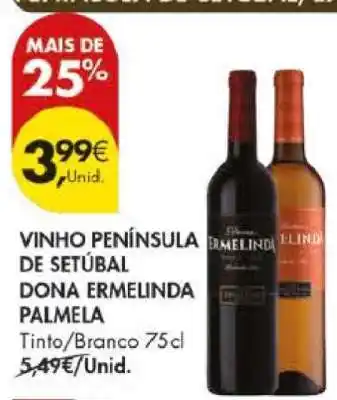 Pingo Doce Vinho Península de Setúbal Dona Ermelinda Palmela promoção