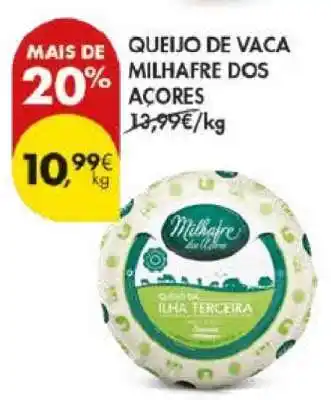 Pingo Doce Queijo de Vaca Milhafre dos Açores promoção