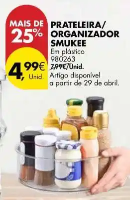 Pingo Doce PRATELEIRA/ORGANIZADOR SMUKEE promoção