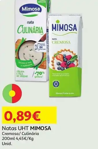 Auchan Natas UHT MIMOSA promoção