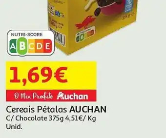 Auchan Cereais Pétalas AUCHAN C/ Chocolate promoção