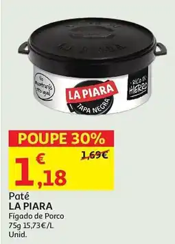 Auchan Paté LA PIARA Fígado de Porco promoção