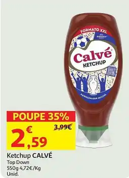Auchan Ketchup CALVÉ Top Down promoção