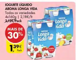 Pingo Doce Iogurte Líquido Aroma Longa Vida promoção