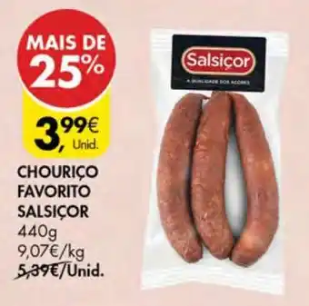 Pingo Doce Chouriço Favorito Salsicor promoção
