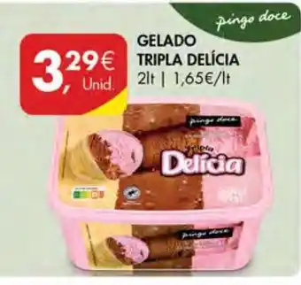 Pingo Doce Gelado Tripla Delícia promoção