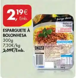 Pingo Doce Esparguete à Bolonhesa promoção