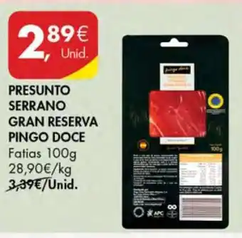 Pingo Doce PRESUNTO SERRANO GRAN RESERVA PINGO DOCE promoção