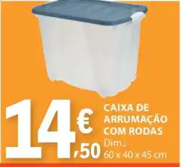 E.Leclerc Caixa de Arrumação com Rodas promoção