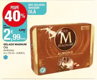 Intermarché Gelado Magnum Olá Amêndoa 4x110ml promoção