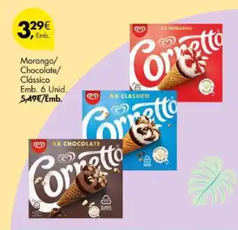 Pingo Doce Cornetto Morango/Chocolate/Clássico promoção