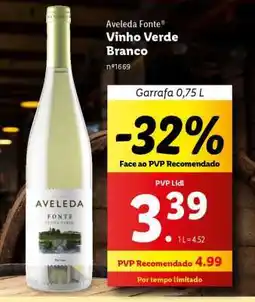 Lidl Aveleda Fonte Vinho Verde Branco promoção