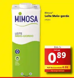 Lidl Mimosa Leite Meio-gordo promoção