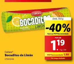 Lidl Cuétara Bocaditos de Limão promoção