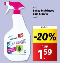 Lidl W5 Spray Multiusos com Lixívia promoção