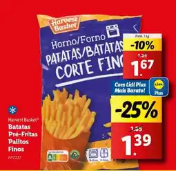 Lidl Harvest Basket Batatas Pré-Fritas Palitos Finos promoção