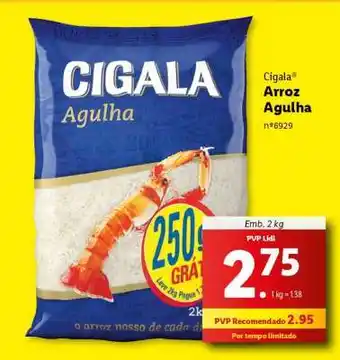 Lidl Cigala Arroz Agulha promoção