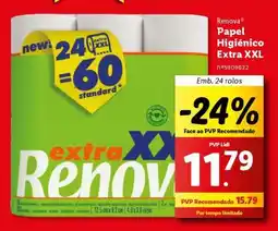 Lidl Renova Papel Higiénico Extra XXL promoção