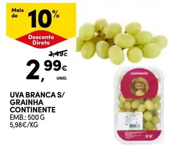 Continente Uva branca s/ grainha continente promoção