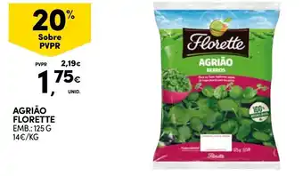 Continente Agrião florette promoção