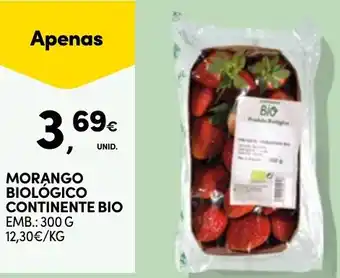 Continente Morango biológico continente bio promoção