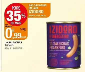 Intermarché Izidoro 10 Salsichas 250g promoção
