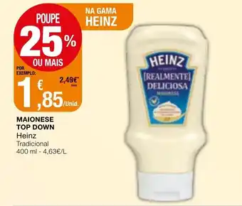 Intermarché Maionese Top Down Heinz Tradicional 400ml promoção