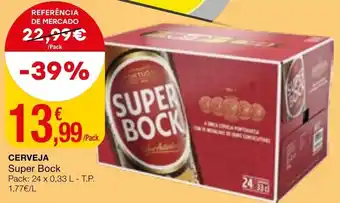 Intermarché Cerveja Super Bock 24x0,33L promoção