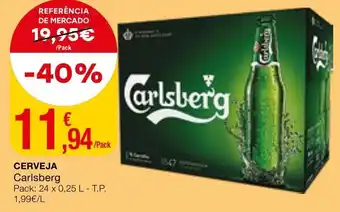 Intermarché Cerveja Carlsberg 24x0,25L promoção