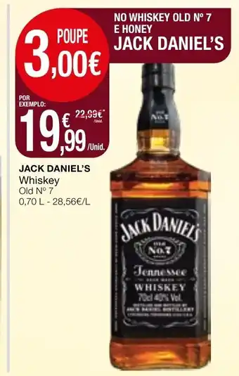 Intermarché Jack Daniel's Whiskey Old N°7 0,75L promoção