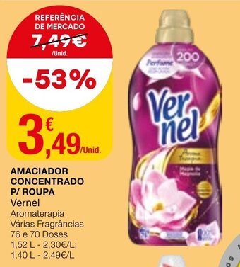 Amaciador Concentrado P/Roupa Vernel