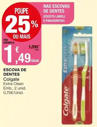 Intermarché Escova de Dentes Extra Clean Colgate promoção