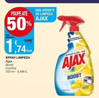 Intermarché Spray Limpeza Ajax Cozinha 500ml promoção